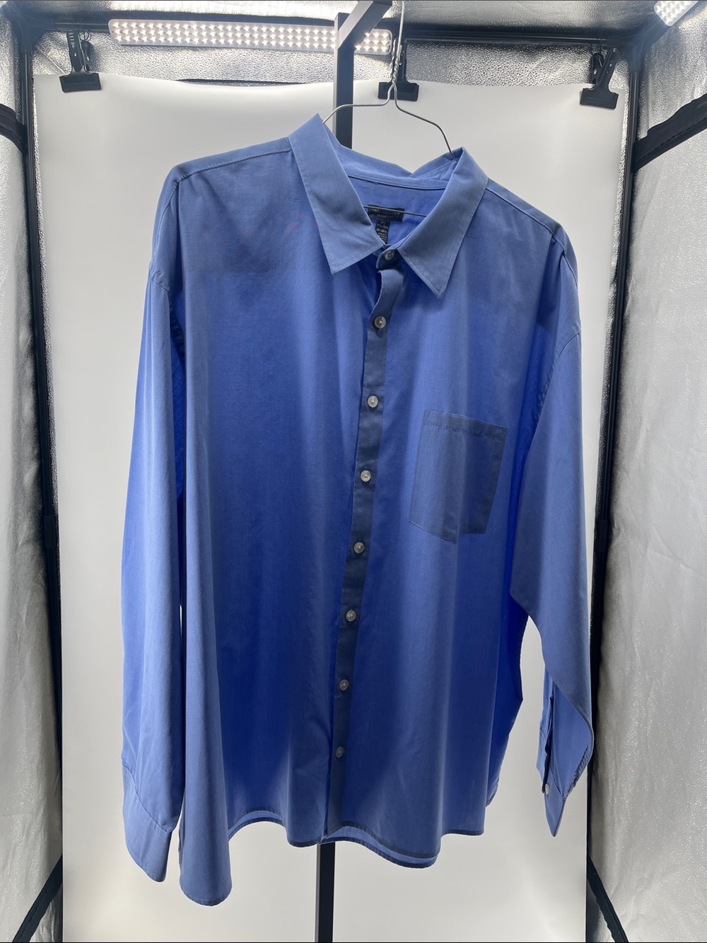 Van Heusen Royal Blue Long-Sleeve Button-Up Shirt